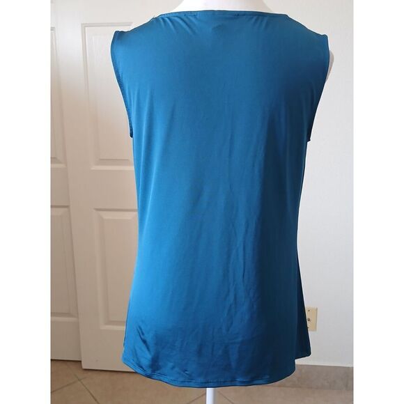 Dana Buchman Womens Sleeveless Braided Detail V Neck Stretch Pullover Top Medium - Picture 3 of 13